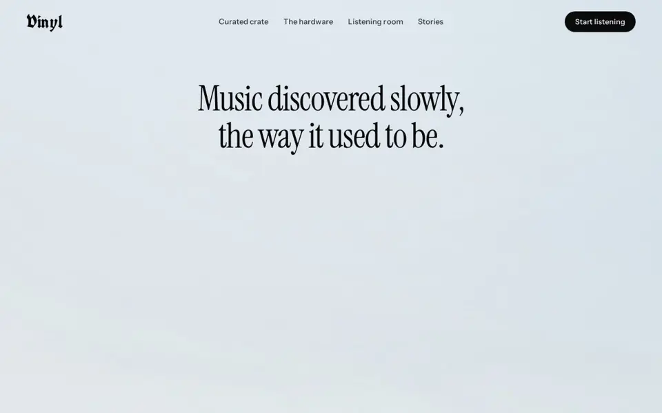 Vinyl 3D website preview