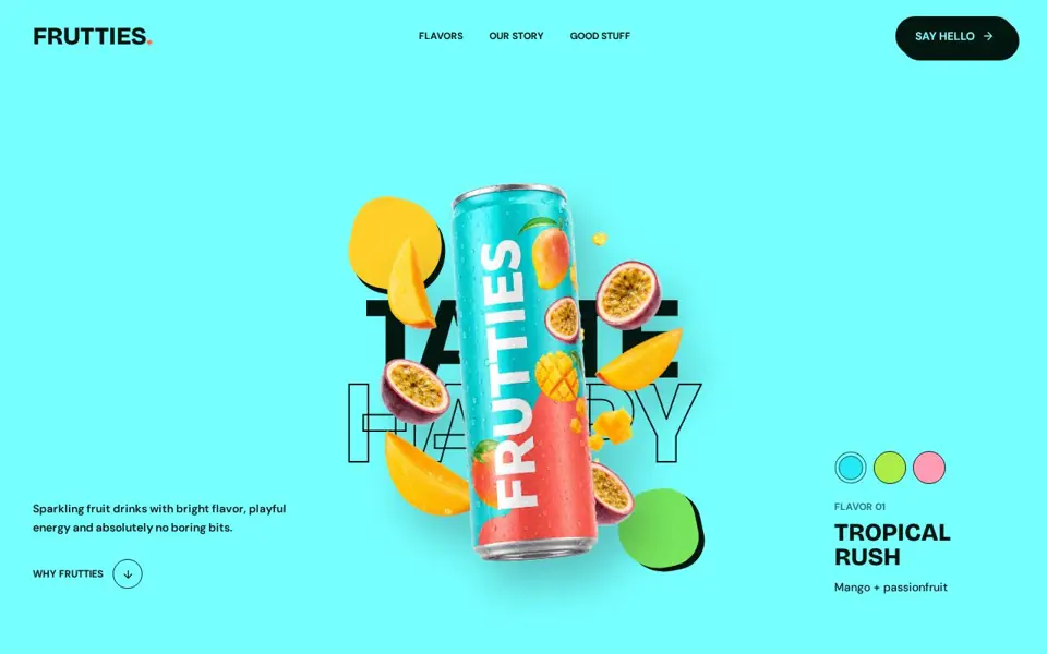 Frutties 3D website preview