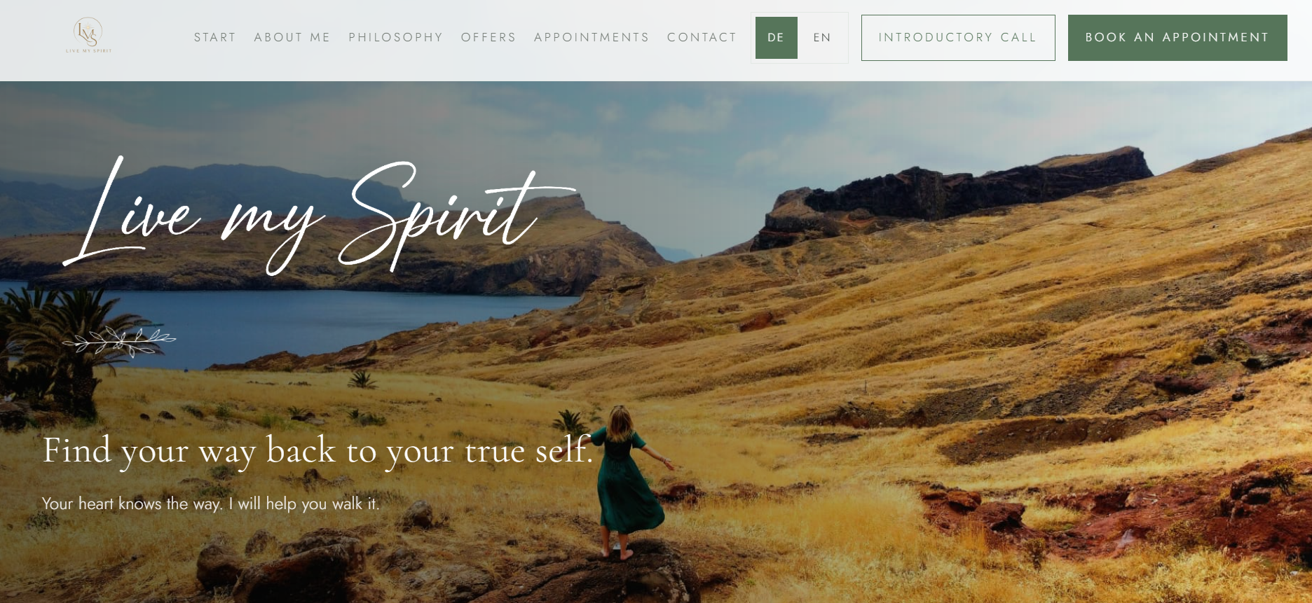 Live My Spirit coaching website created by AM Marktech