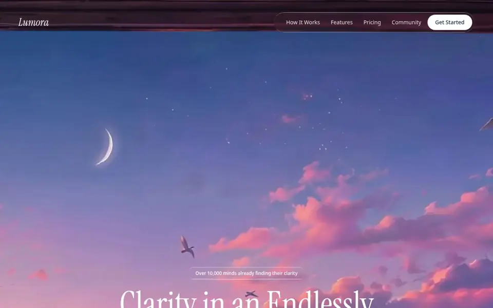 Lumora 3D website preview