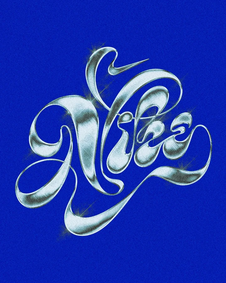 Vibe — Chrome Wordmark